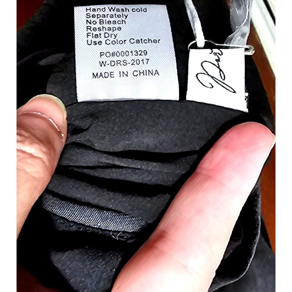 Portrait Courtside Dress Black Long Sleeve Button Detail M - Picture 7 of 11